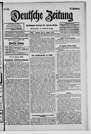 Deutsche Zeitung vom 21.01.1913