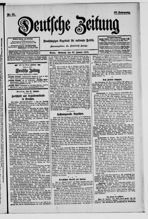Deutsche Zeitung vom 22.01.1913