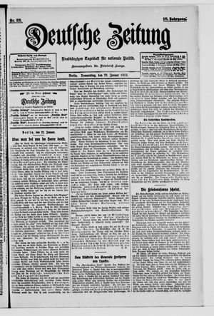Deutsche Zeitung on Jan 23, 1913