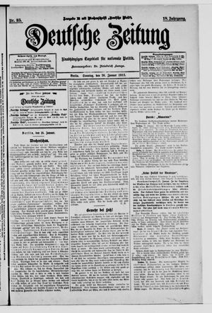 Deutsche Zeitung vom 26.01.1913