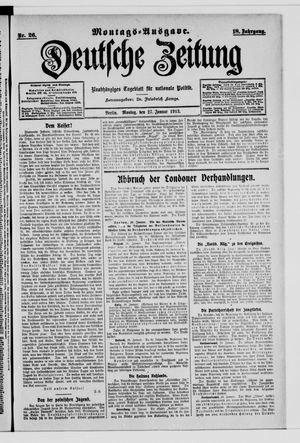 Deutsche Zeitung on Jan 27, 1913