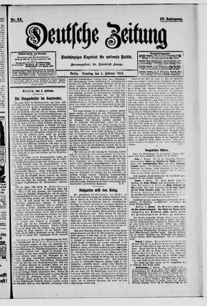 Deutsche Zeitung on Feb 4, 1913