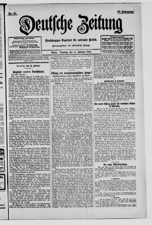 Deutsche Zeitung on Feb 11, 1913