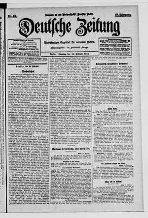 Deutsche Zeitung vom 16.02.1913