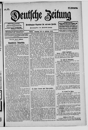Deutsche Zeitung on Feb 18, 1913