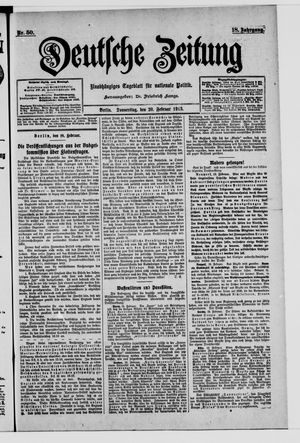 Deutsche Zeitung on Feb 20, 1913
