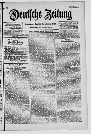 Deutsche Zeitung on Feb 25, 1913