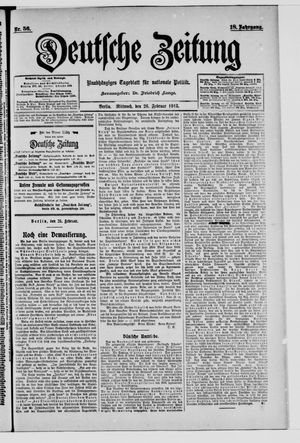 Deutsche Zeitung on Feb 26, 1913