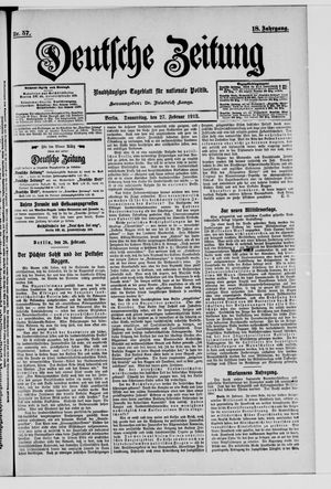 Deutsche Zeitung vom 27.02.1913