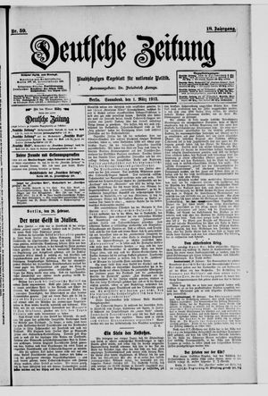 Deutsche Zeitung on Mar 1, 1913
