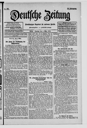 Deutsche Zeitung on Mar 4, 1913