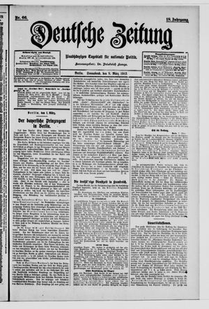 Deutsche Zeitung on Mar 8, 1913