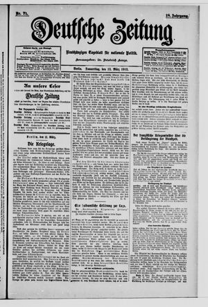 Deutsche Zeitung on Mar 13, 1913