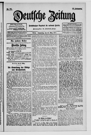 Deutsche Zeitung on Mar 20, 1913