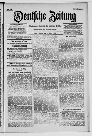 Deutsche Zeitung on Mar 21, 1913