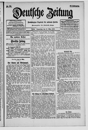 Deutsche Zeitung on Mar 27, 1913