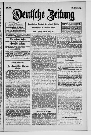 Deutsche Zeitung on Mar 28, 1913
