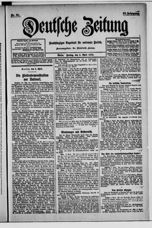 Deutsche Zeitung vom 04.04.1913