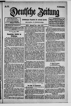 Deutsche Zeitung on Apr 9, 1913