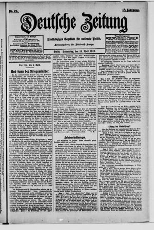 Deutsche Zeitung on Apr 10, 1913