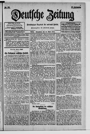Deutsche Zeitung on Apr 12, 1913