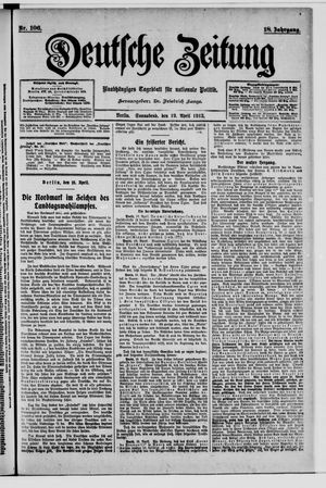 Deutsche Zeitung on Apr 19, 1913