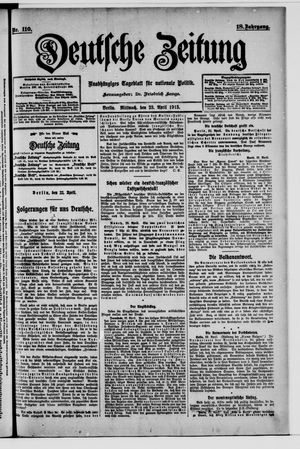 Deutsche Zeitung on Apr 23, 1913