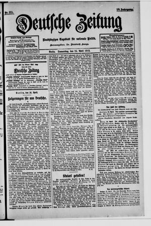 Deutsche Zeitung vom 24.04.1913