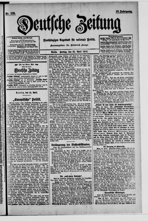 Deutsche Zeitung vom 25.04.1913