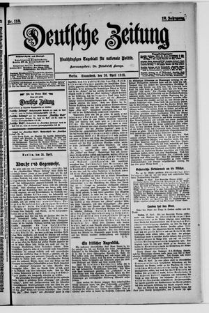 Deutsche Zeitung on Apr 26, 1913