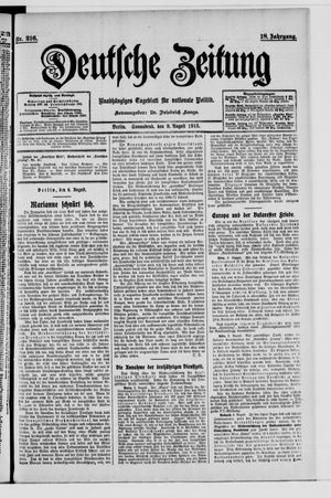Deutsche Zeitung vom 09.08.1913