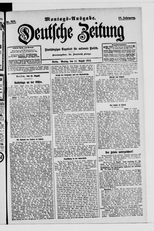 Deutsche Zeitung vom 11.08.1913