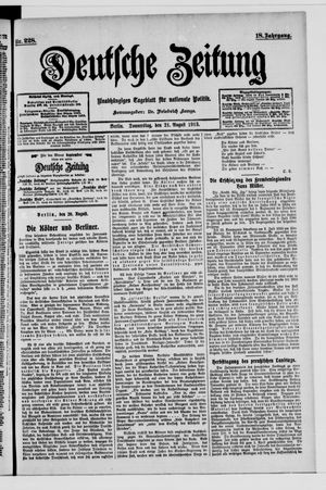 Deutsche Zeitung vom 21.08.1913