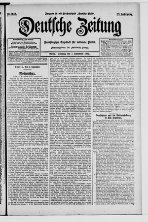 Deutsche Zeitung vom 07.09.1913