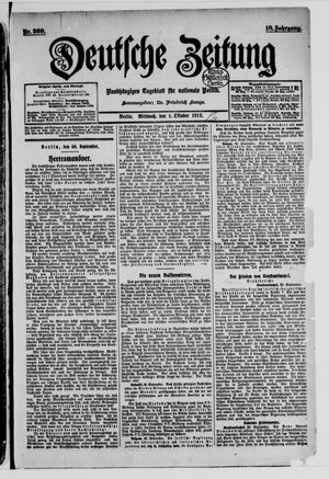Deutsche Zeitung vom 01.10.1913