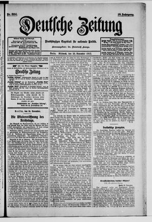Deutsche Zeitung vom 26.11.1913
