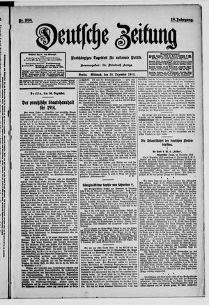 Deutsche Zeitung vom 31.12.1913