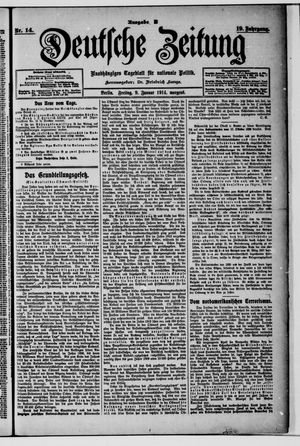 Deutsche Zeitung on Jan 9, 1914