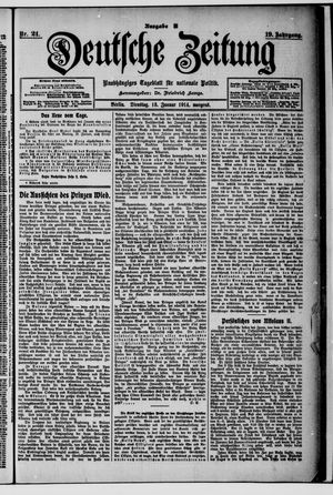 Deutsche Zeitung on Jan 13, 1914
