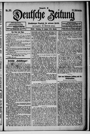 Deutsche Zeitung on Jan 13, 1914