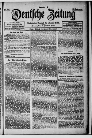 Deutsche Zeitung vom 14.01.1914