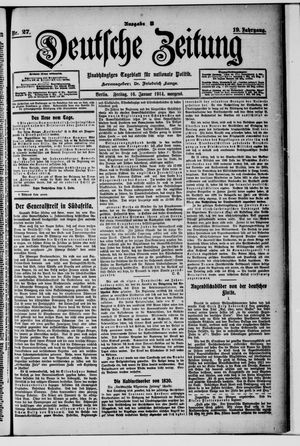 Deutsche Zeitung on Jan 16, 1914