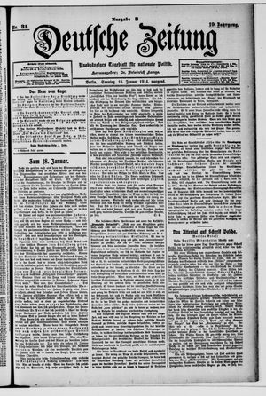 Deutsche Zeitung vom 18.01.1914