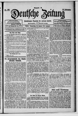 Deutsche Zeitung vom 22.01.1914
