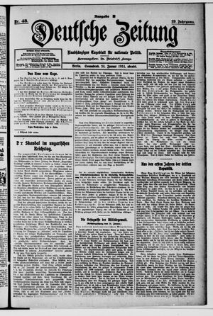 Deutsche Zeitung on Jan 24, 1914