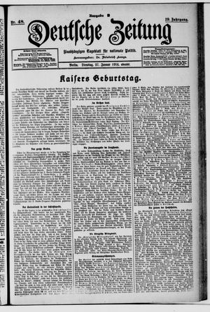 Deutsche Zeitung vom 27.01.1914