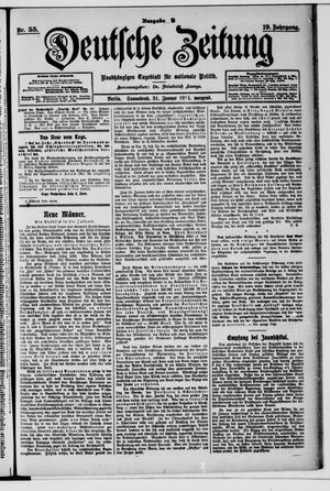 Deutsche Zeitung on Jan 31, 1914