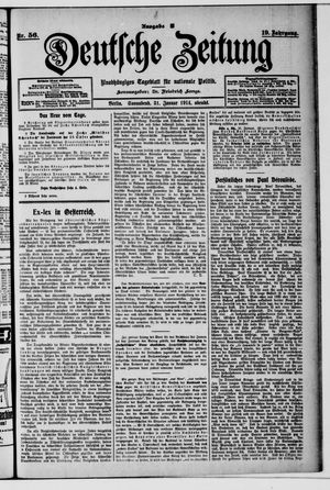 Deutsche Zeitung on Jan 31, 1914