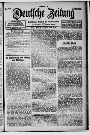 Deutsche Zeitung vom 04.02.1914
