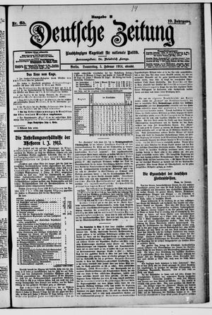 Deutsche Zeitung on Feb 5, 1914